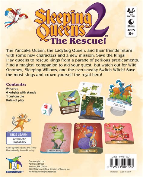 sleeping queens 2 rules|Sleeping Queens 2: The Rescue — Board Game Details.